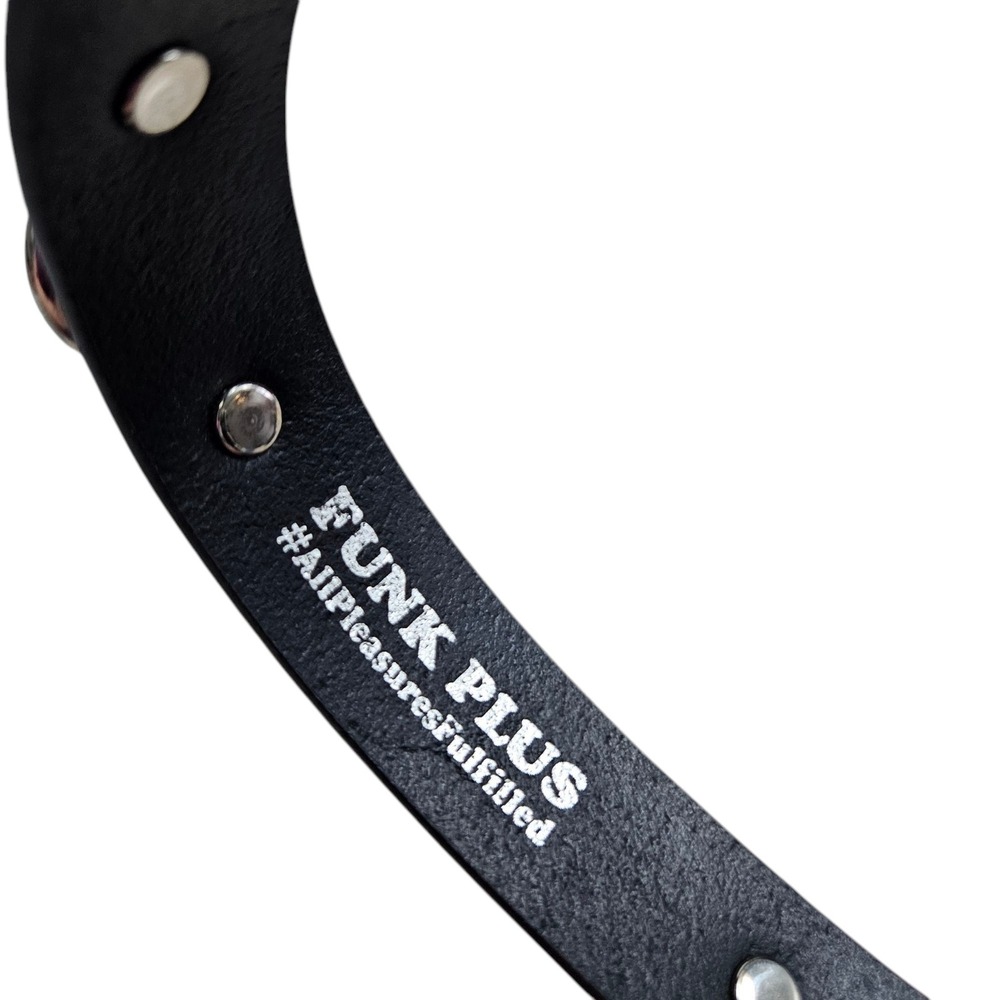 Funk Plus Choker Collar Buckle O-Ring Studded Black Purple Men's View 6